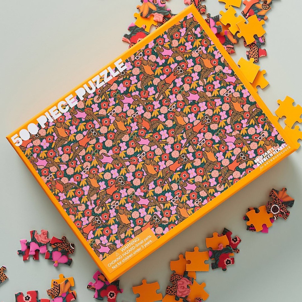 Tropics Kendra Dandy Art 500 Puzzle Bouffants & Broken Hearts x Anthropologie - Picture 1 of 3